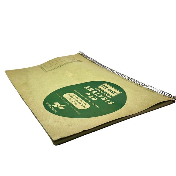 Vintage Analysis Pad National 13 Column 14X8.5" 36 Sheet Eye-Ease 35-113 Spiral - Picture 3 of 16